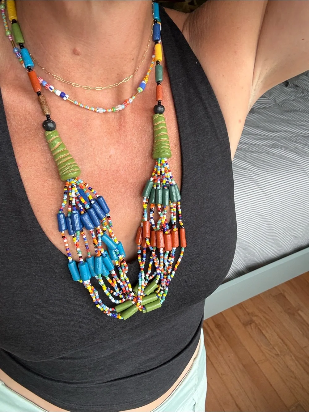 Multi-Color Beaded Statement Necklaces - Women Jewelry